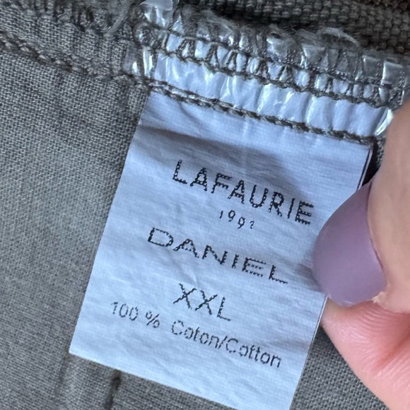 Lafaurie Daniel Vest green khaki canvas safari outdoor button front XXL new - Picture 2 of 10